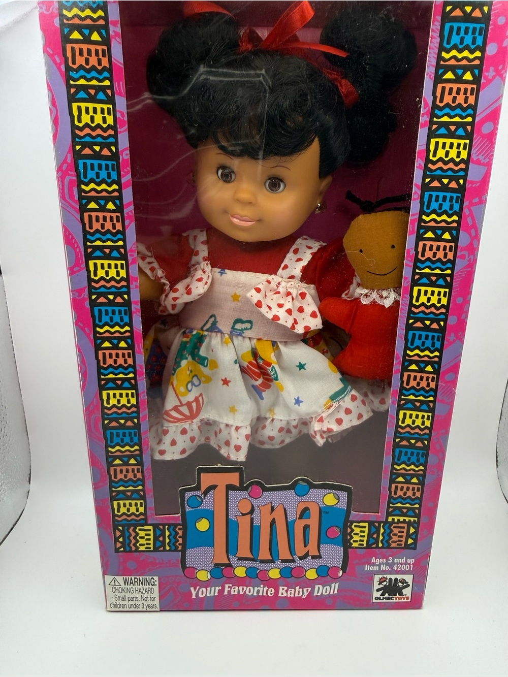 Tina Your Favorite Baby Doll - Pink Boxed Doll with Red Outfit Vintage New Rare